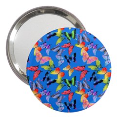 Bright Butterflies Circle In The Air 3  Handbag Mirrors by SychEva