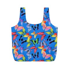 Bright Butterflies Circle In The Air Full Print Recycle Bag (m) by SychEva