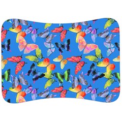 Bright Butterflies Circle In The Air Velour Seat Head Rest Cushion by SychEva