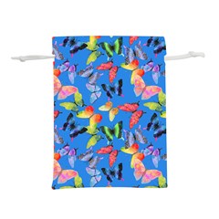 Bright Butterflies Circle In The Air Lightweight Drawstring Pouch (l) by SychEva