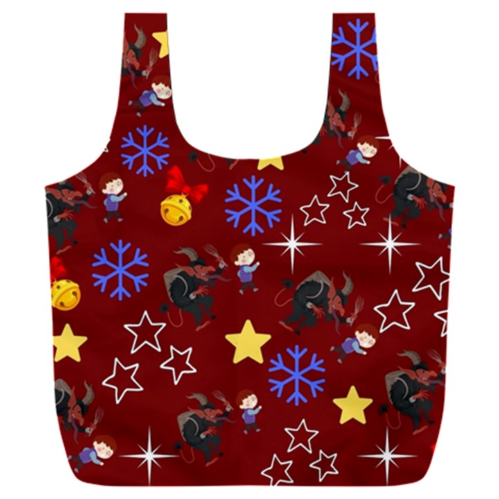 Krampus with Brat Red Full Print Recycle Bag (XXXL)