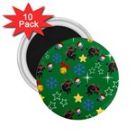 Krampus and Brat Green 2.25  Magnets (10 pack)  Front