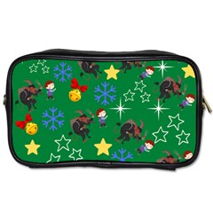 Krampus And Brat Green Toiletries Bag (two Sides)