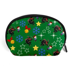 Krampus And Brat Green Accessory Pouch (large)