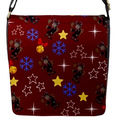 Krampus Kawaii Red Flap Closure Messenger Bag (s)