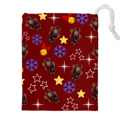 Krampus Kawaii Red Drawstring Pouch (5xl)