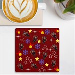 Krampus Kawaii Red UV Print Square Tile Coaster  Front