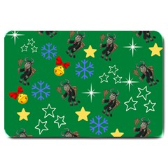 Krampus Kawaii Green Large Doormat 