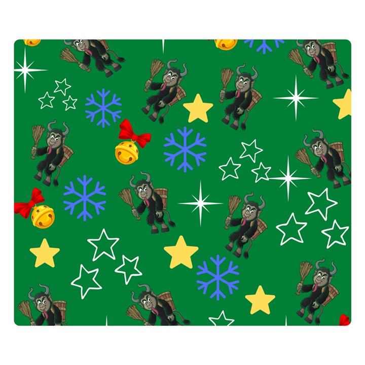 Krampus Kawaii Green Double Sided Flano Blanket (Small) 