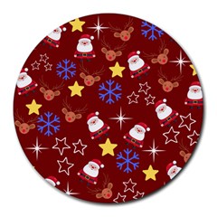 Santa Red Round Mousepads by NerdySparkleGoth