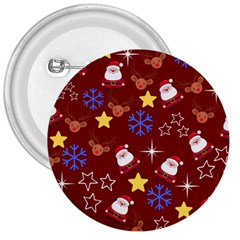 Santa Red 3  Buttons by NerdySparkleGoth