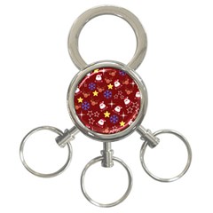 Santa Red 3-ring Key Chain by NerdySparkleGoth