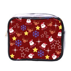 Santa Red Mini Toiletries Bag (one Side)