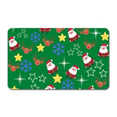 Santa Green Magnet (rectangular) by NerdySparkleGoth