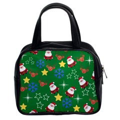 Santa Green Classic Handbag (two Sides) by NerdySparkleGoth