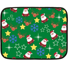 Santa Green Fleece Blanket (mini) by NerdySparkleGoth