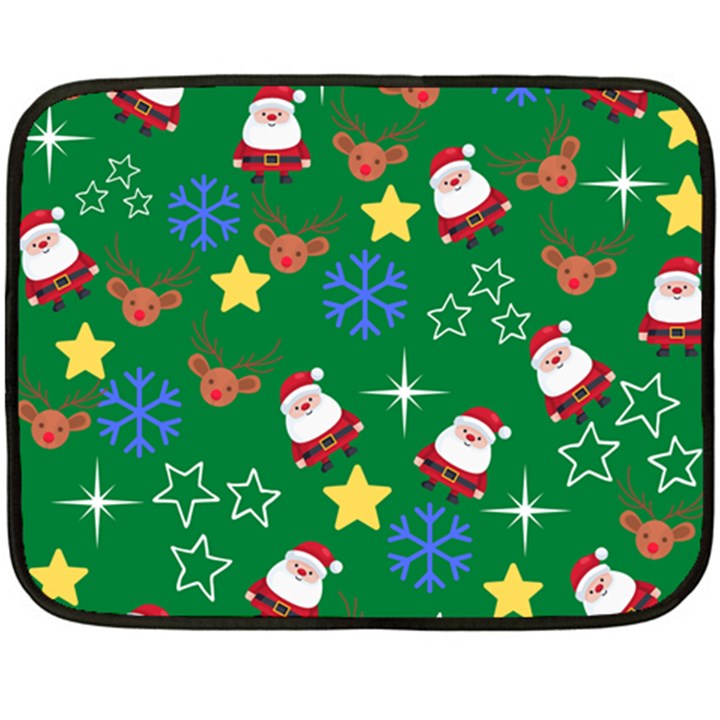 Santa Green Fleece Blanket (Mini)