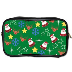 Santa Green Toiletries Bag (two Sides) by NerdySparkleGoth