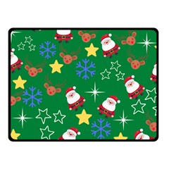 Santa Green Fleece Blanket (small) by NerdySparkleGoth