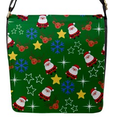 Santa Green Flap Closure Messenger Bag (s) by NerdySparkleGoth