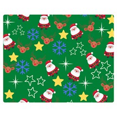 Santa Green Double Sided Flano Blanket (medium)  by NerdySparkleGoth