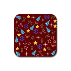 Gingy Red Rubber Coaster (square) by NerdySparkleGoth