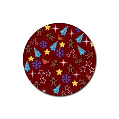 Gingy Red Rubber Round Coaster (4 Pack)