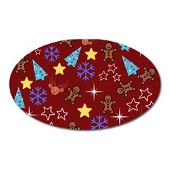 Gingy Red Oval Magnet by NerdySparkleGoth