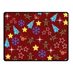 Gingy Red Double Sided Fleece Blanket (small) 