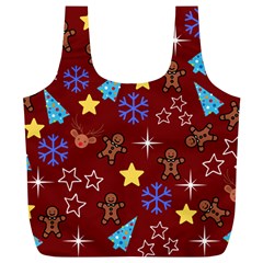 Gingy Red Full Print Recycle Bag (xl) by NerdySparkleGoth