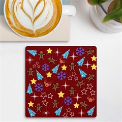 Gingy Red Uv Print Square Tile Coaster  by NerdySparkleGoth