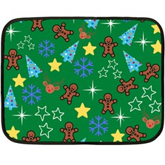 Gingy Green Double Sided Fleece Blanket (mini)  by NerdySparkleGoth