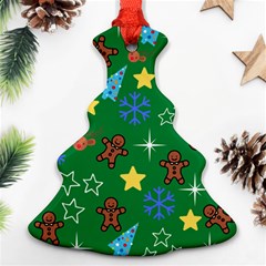 Gingy Green Christmas Tree Ornament (two Sides) by NerdySparkleGoth