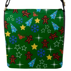 Gingy Green Flap Closure Messenger Bag (s) by NerdySparkleGoth