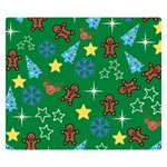 Gingy Green Double Sided Flano Blanket (Small)  50 x40  Blanket Front