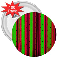 Warped Stripy Dots 3  Buttons (100 Pack)  by essentialimage365