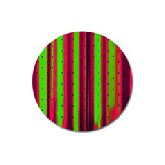 Warped Stripy Dots Magnet 3  (round) by essentialimage365