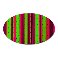 Warped Stripy Dots Oval Magnet by essentialimage365