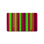 Warped Stripy Dots Magnet (Name Card) Front