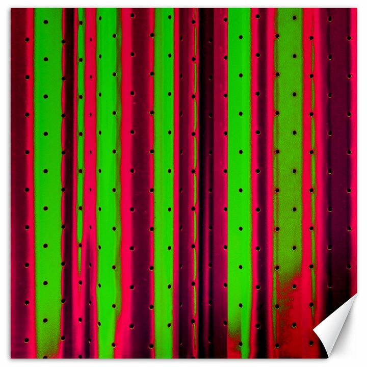 Warped Stripy Dots Canvas 12  x 12 