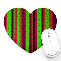 Warped Stripy Dots Heart Mousepads by essentialimage365