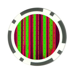 Warped Stripy Dots Poker Chip Card Guard by essentialimage365