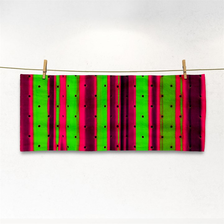 Warped Stripy Dots Hand Towel