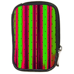 Warped Stripy Dots Compact Camera Leather Case by essentialimage365