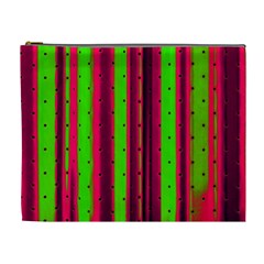 Warped Stripy Dots Cosmetic Bag (xl) by essentialimage365