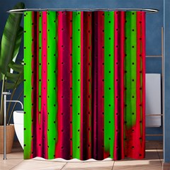 Warped Stripy Dots Shower Curtain 60  X 72  (medium)  by essentialimage365