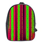 Warped Stripy Dots School Bag (XL) Front