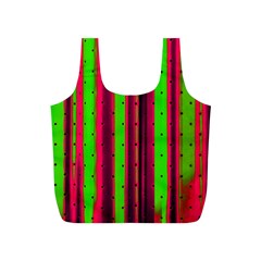 Warped Stripy Dots Full Print Recycle Bag (s) by essentialimage365