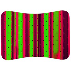 Warped Stripy Dots Velour Seat Head Rest Cushion by essentialimage365