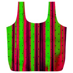 Warped Stripy Dots Full Print Recycle Bag (xxxl) by essentialimage365